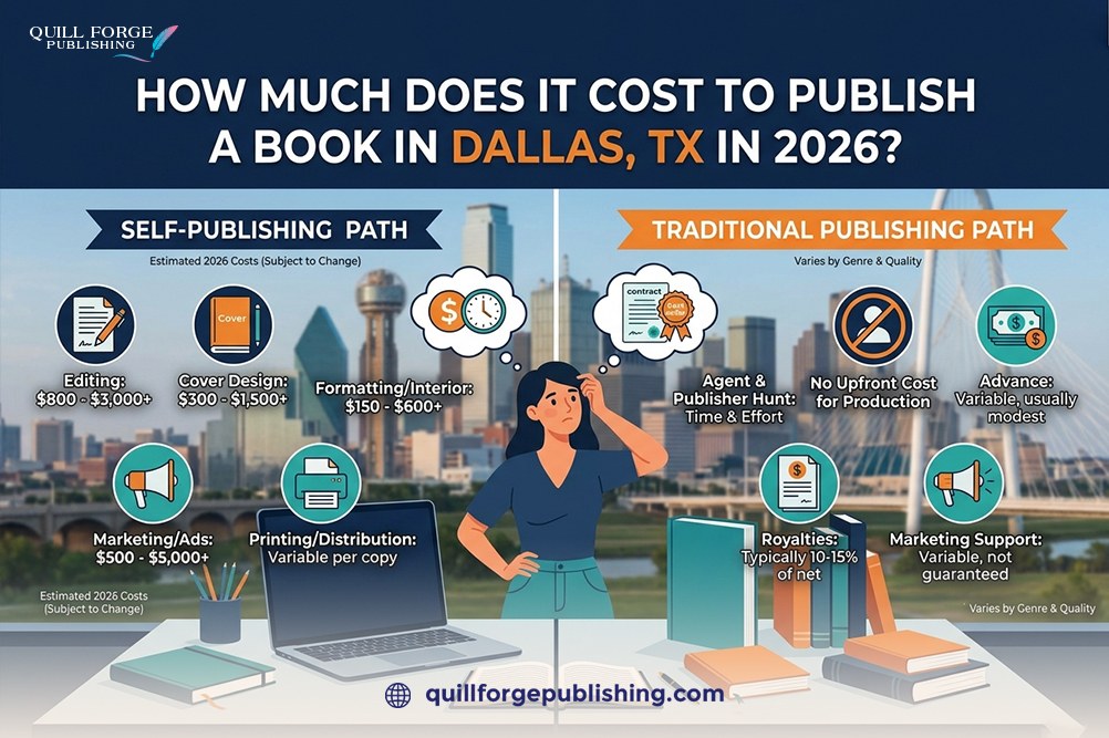 How Much Does It Cost to Publish a Book in Dallas, TX in 2026?