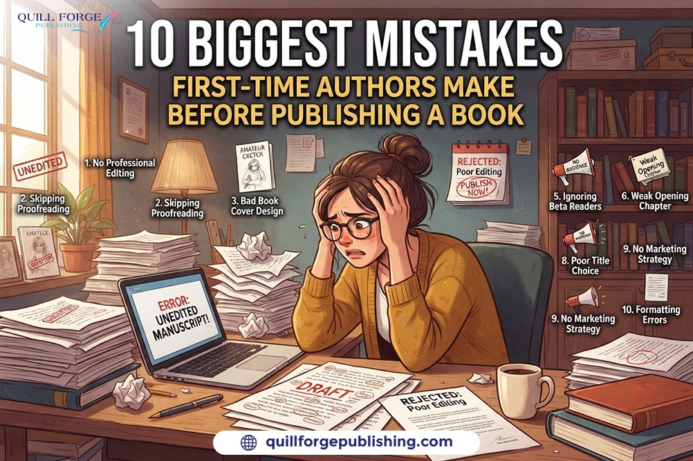 10 Biggest First Time Author Mistakes Before Publishing a Book (And How to Avoid Every One)